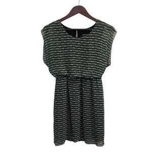 Encore Scooped Neck Navy Blue and Green Dress Size 4P